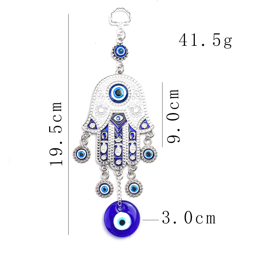 Evil Eye Hand of Fatima Hamsa Wall Hanging or Wind Chime