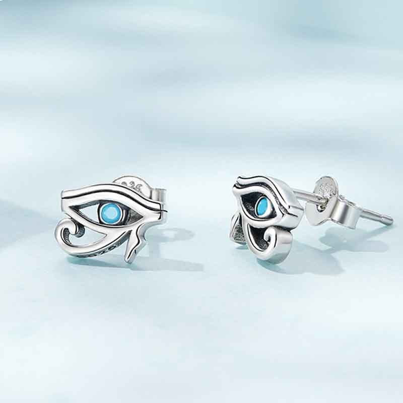 Eye of Horus Gem Stud Earrings