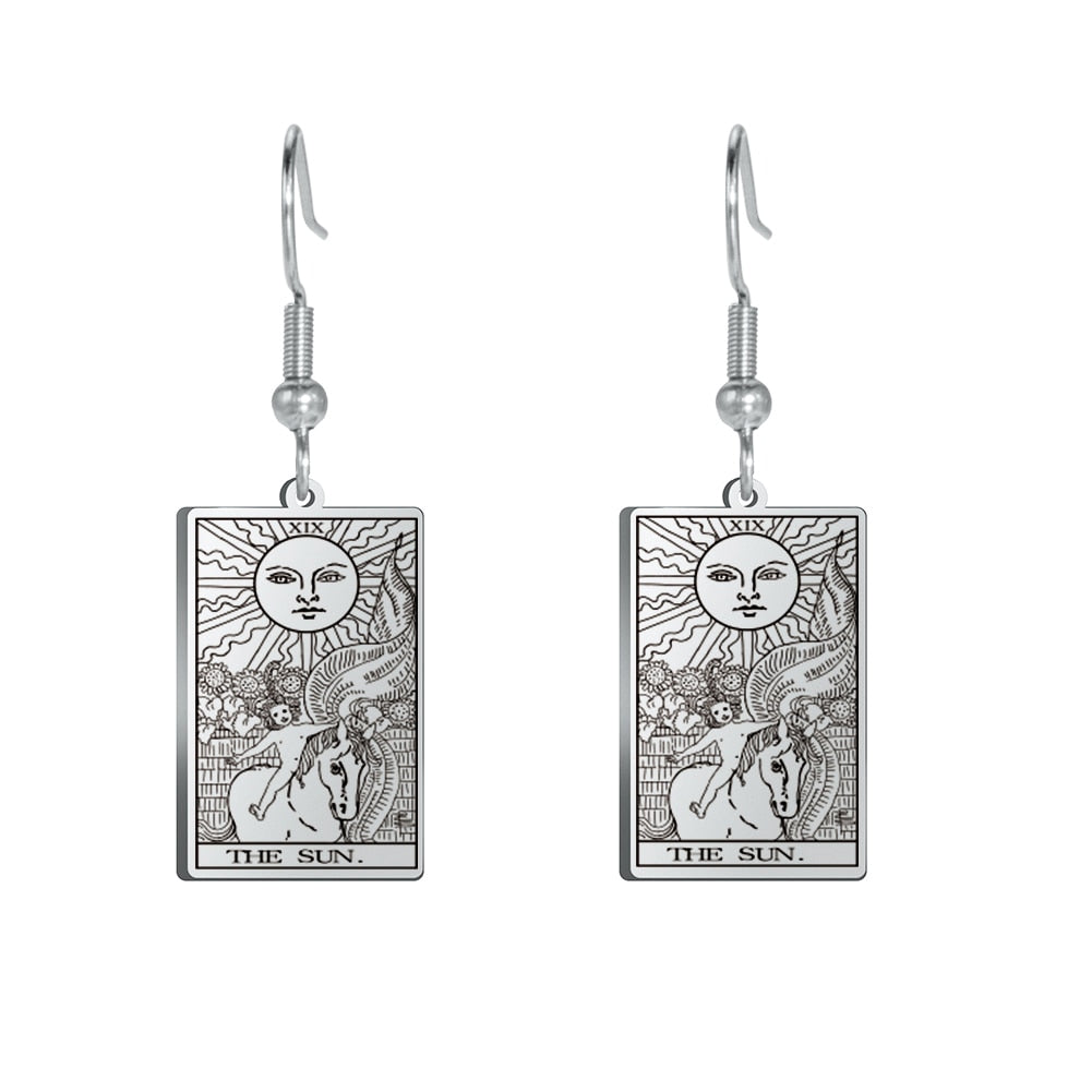 Tarot Drop Earrings of the Major Arcana