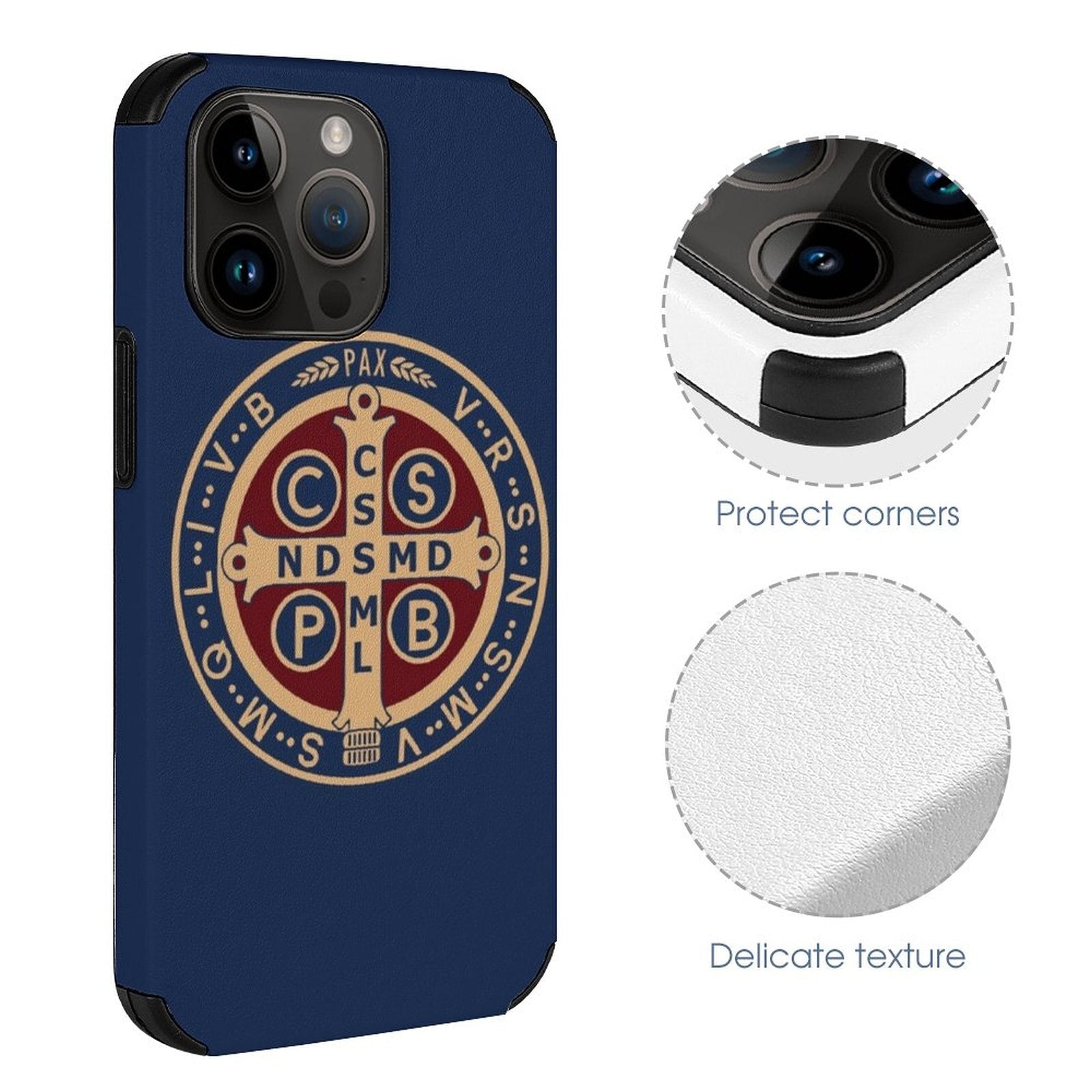 Saint Benedict Medal Phone Case For iPhone 14 13 12 11 Plus Pro Max Mini XR 7 8