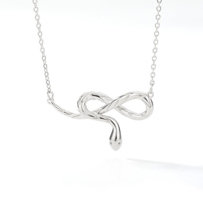 Snake Pendant Necklace For Women Stainless Steel